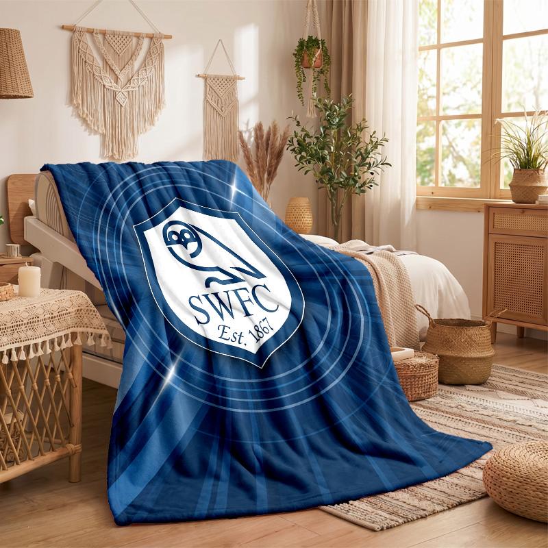 Sheffield Wednesday Theme Fleece Blanket Cozy Soft Plush Blanket For Bedroom Couch Travel