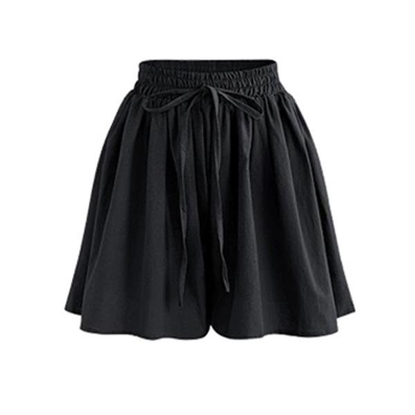 Women's Plus Size Elastic Waist Wide Leg Shorts - Summer Casual Korean Style