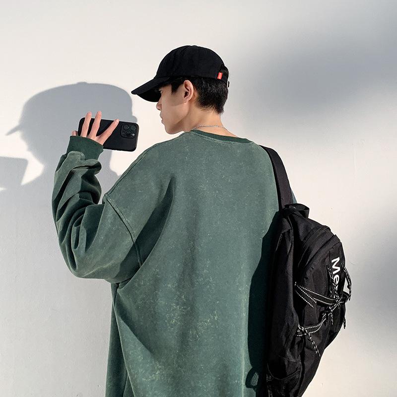 Oversized Sweatshirts Men Women Fashion Couples Crew Neck Vintage Y2K Hoodie Loose Pullover