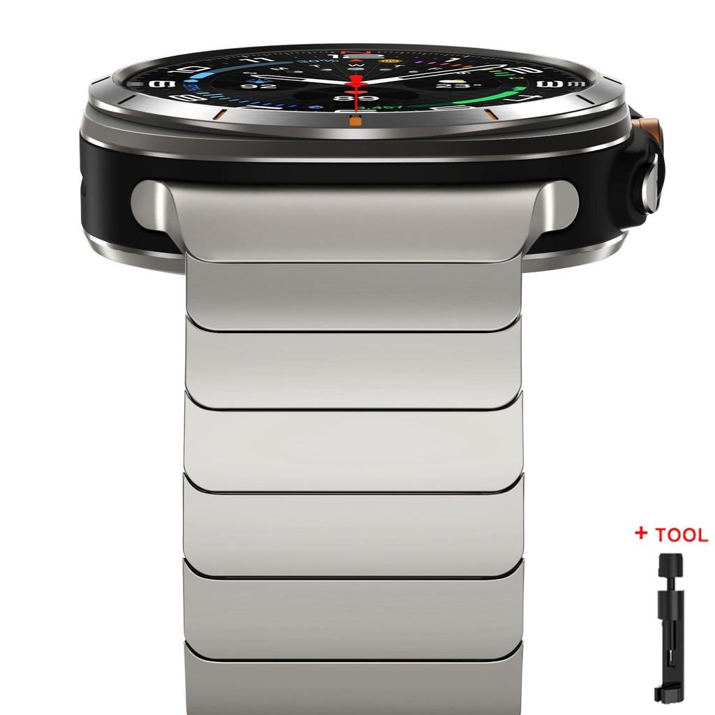 Luxusní kovový řemínek ze slitiny titanu bez mezery pro Samsung Galaxy Watch 47mm Ultra 2026 Pánský dámský řemínek pro Galaxy Watch Ultra 2026
