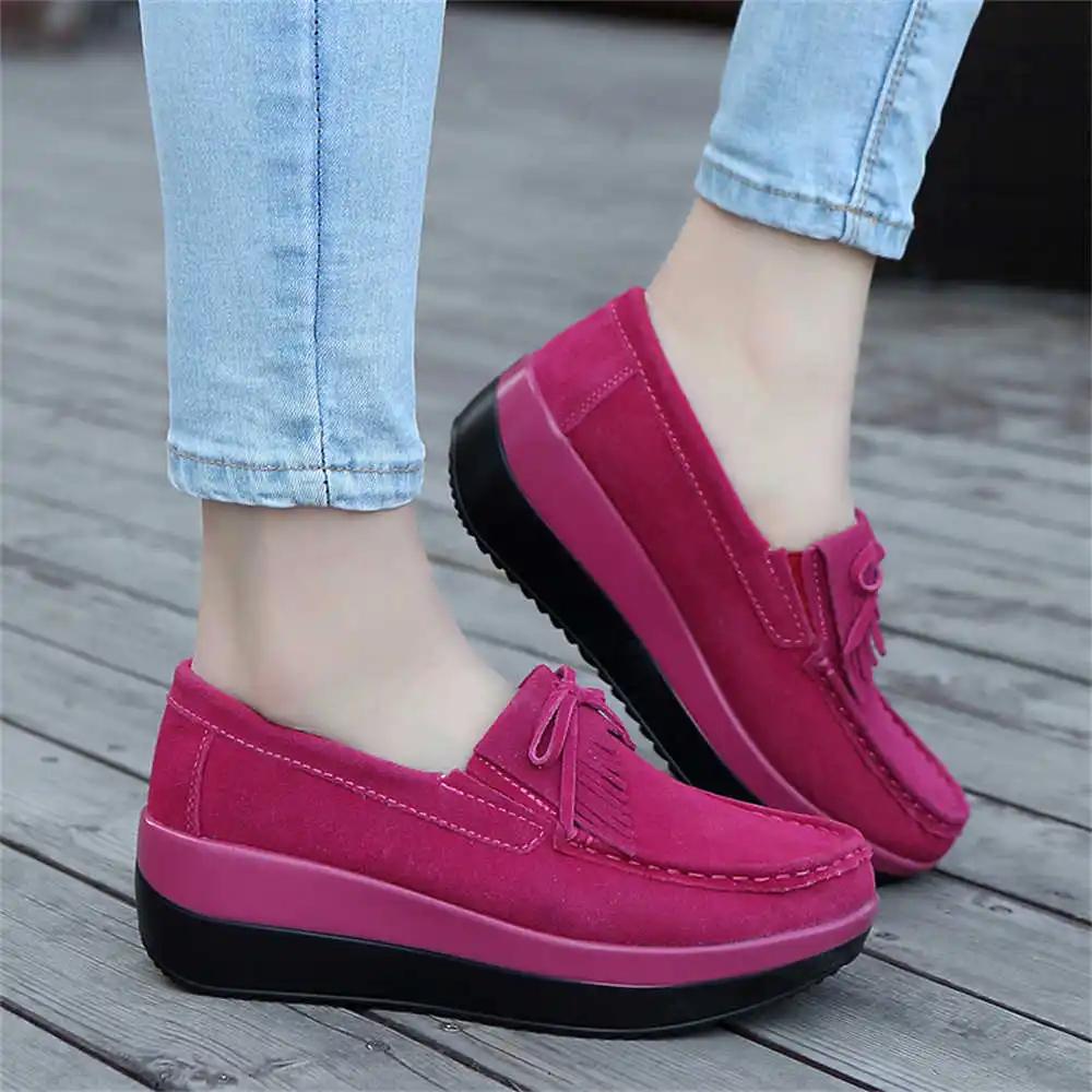 Fashion Without Lacing Wegde Green Sneakers Vulcanize Loafers Womens Shoes Original On The Original Sport Play Sneakeres Suppliers