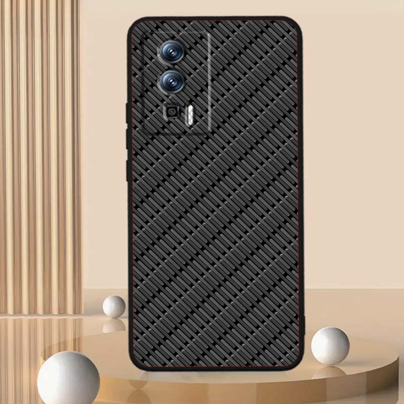 Black carved woven texture Phone Case For Xiaomi Redmi 12 13C 12C 13 10C 9T A2 9A 9C 7A Note 10S 8T 10 9 8 Pro 4G 5G Black