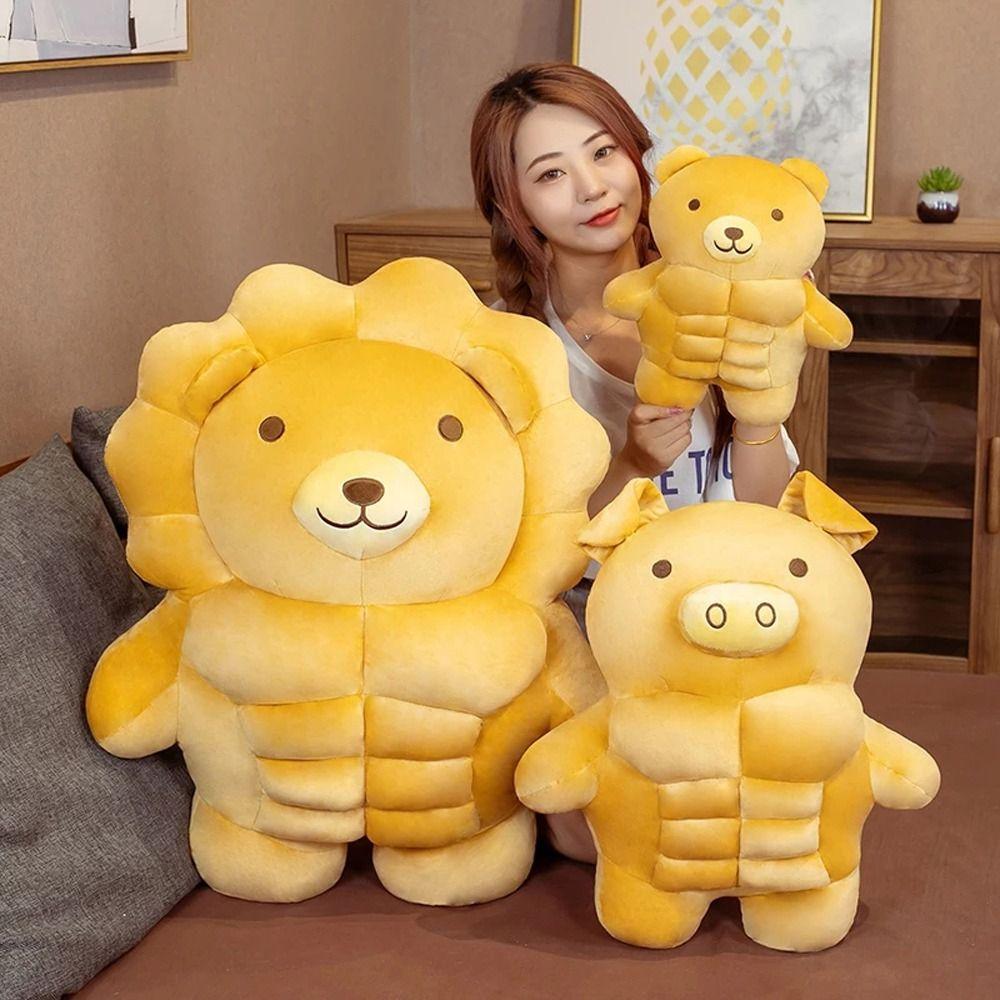 Animal Toy Stuffed Toy Muscle Bear Doll Muscle Pig Doll Muscle Animal Plush Toys Muscle Lion Doll