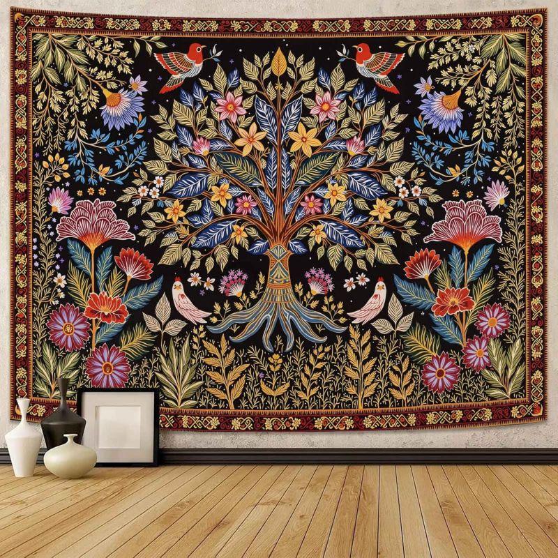 Tree of Life Tapestry Sun Moon Wall Hanging for Bedroom Living Room Dorm Spiritual Boho Home Decor