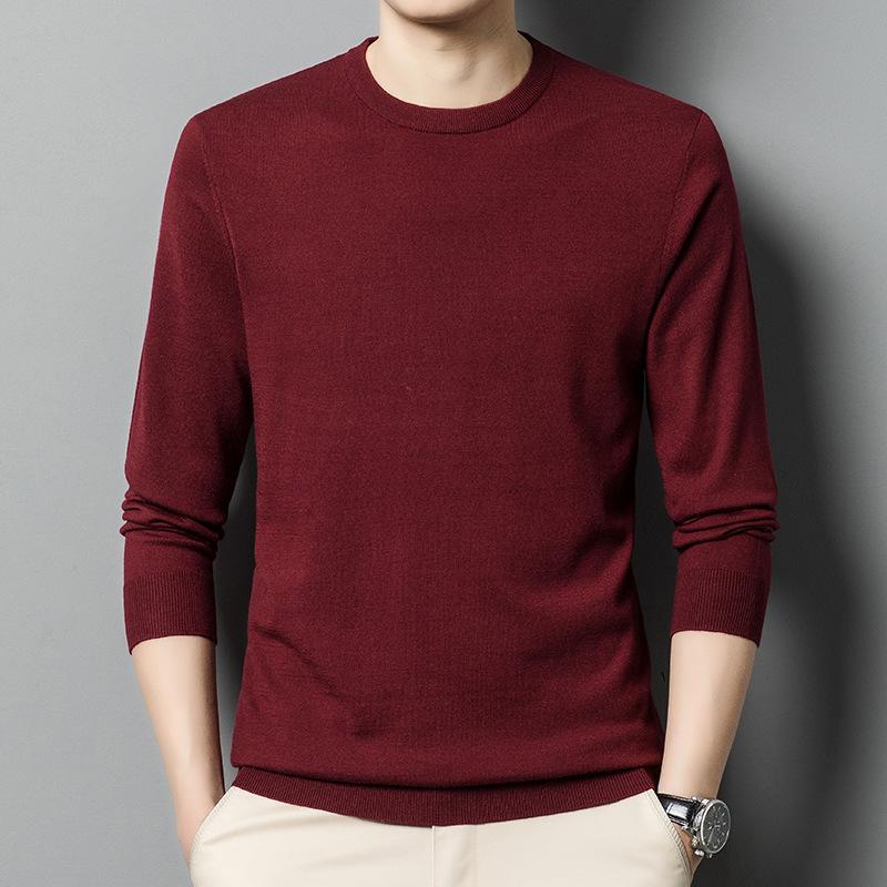 Кардиган мужской однотонный тонкий вязаный свитер весна и осень новый мужской круглый — фото 13