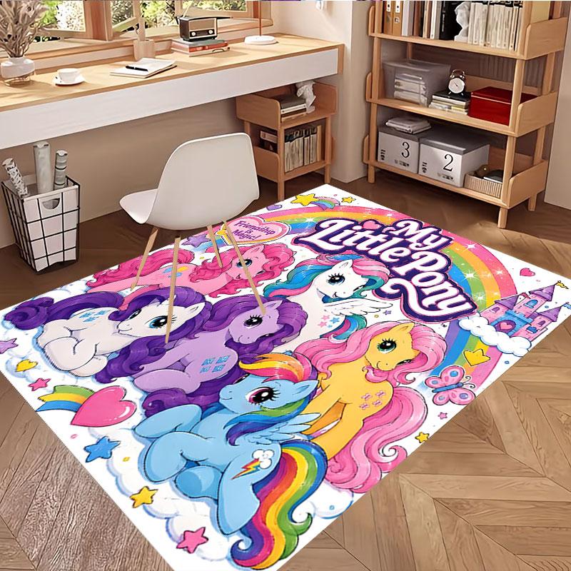 My Little Pony Print Rug, Washable Floor Carpet, For Entryway Dorm Laundry Room Office Study, Home Decor Birthday Christmas Gift
