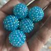 10Pcs 20mm Large Hole Beads Sparkling Rhinestone Colorful Jewelry Beads DIY Jewelry Making Pens Keychains Necklaces Round Sparkling Beads