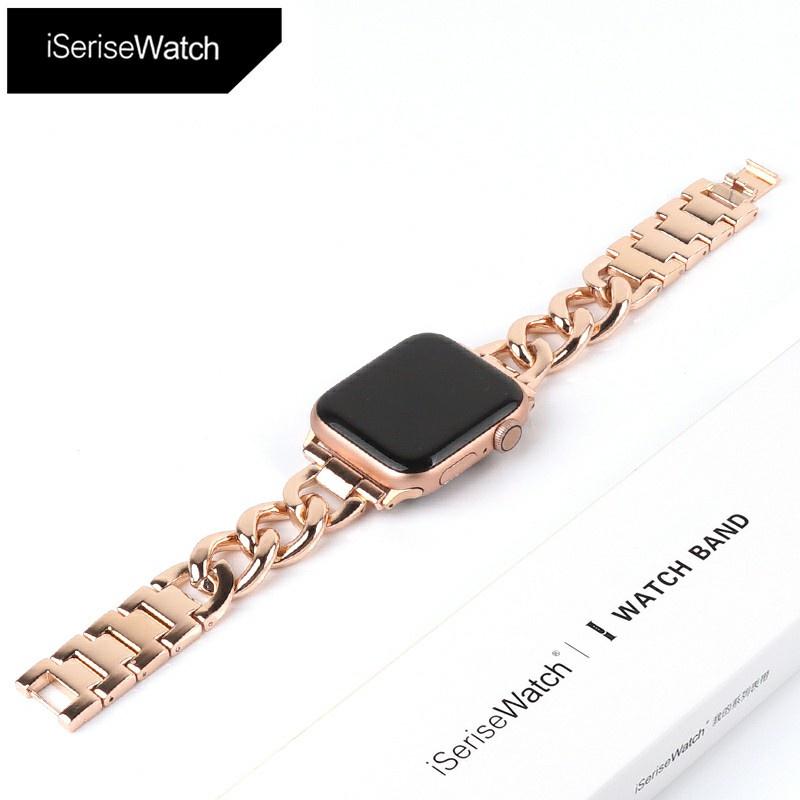 

Женский металлический джинсовый ремешок для часов с цепочкой для Apple Watch 49 мм, 45 мм, 44 мм, 41 мм, 40 мм, ремешок для часов, ремешок из нержавеющей стали 42/44/45/49mm