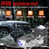 2PC Car Grile LED Light Pods Car Front Headlight 180W Motorcycle ATV UTV Projector Lens Car Fog Offroad 38000LM with Fan 10V-36V
