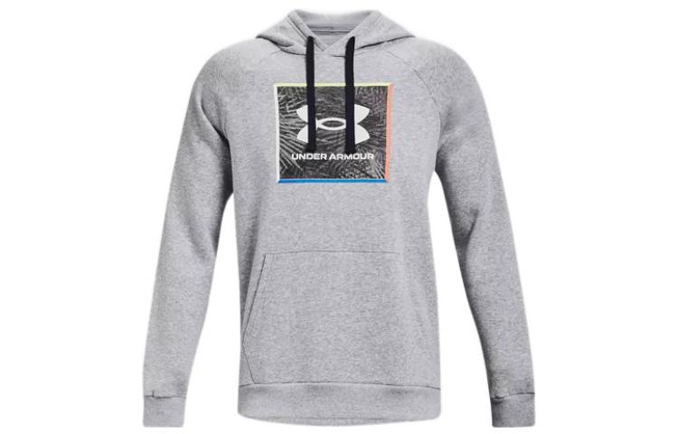 Under Armour Rival Sweatshirts Men s Gray Hooded Thickened Regular 1370349-011 L