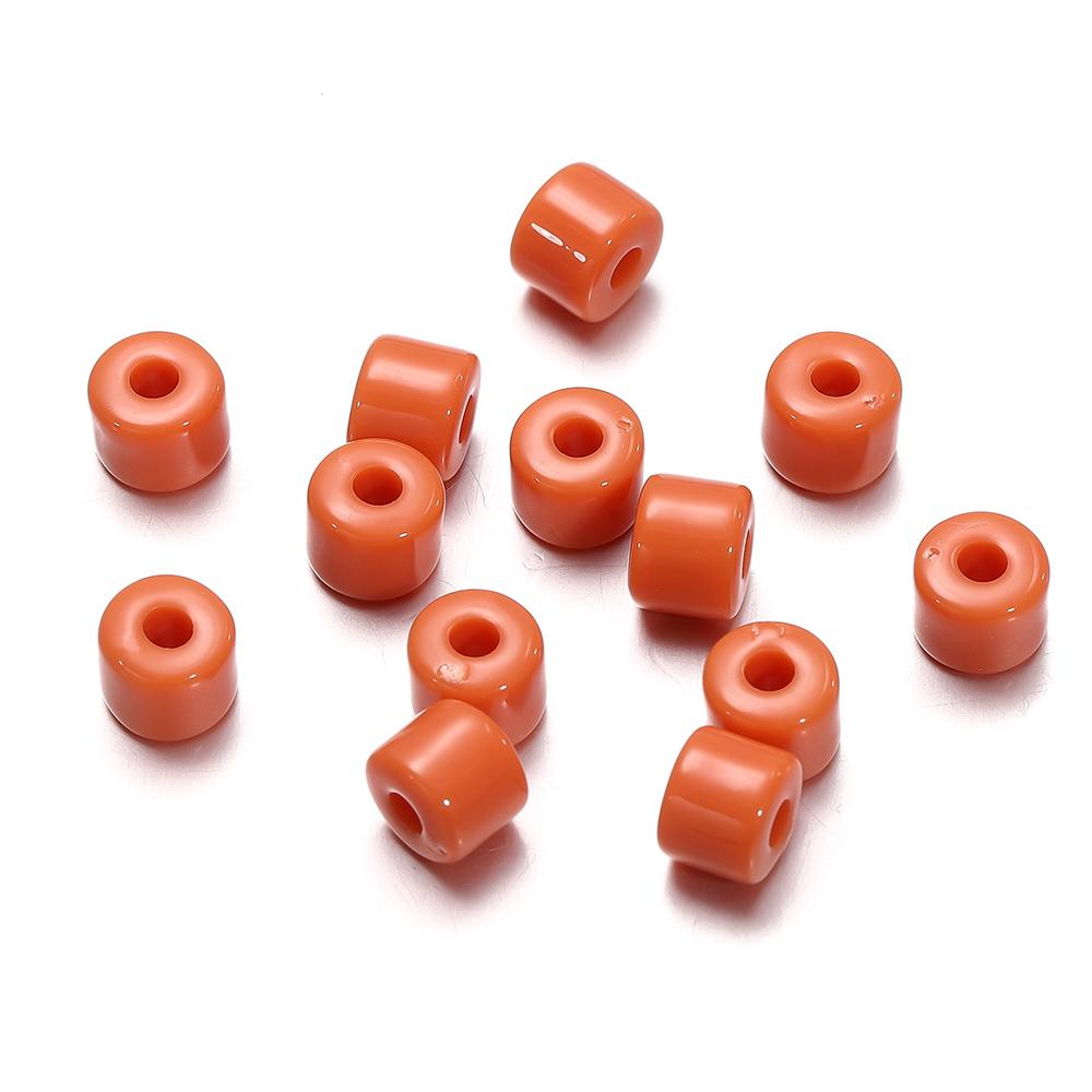 50/100pcs 5x6mm Acrylic Tube Beads Spacer Loose Bead for Necklace Bracelet Earrings Findings DIY Jewelry Making Accessories