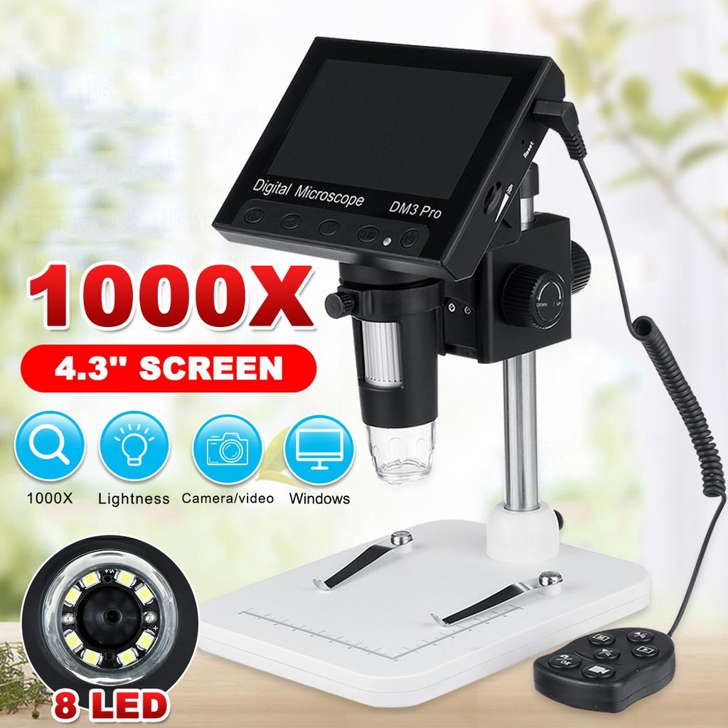 

5-дюймовый портативный цифровой микроскоп Электронные видеомикроскопы HD-экран WiFi ремонт телефона Лупа + металлическая подставка