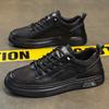 Mens Skate Shoes Flat Leather Comfortable Casual Sneakers 2025 New Outdoor Sports Walking Shoes Luxury Design Tennis Shoes