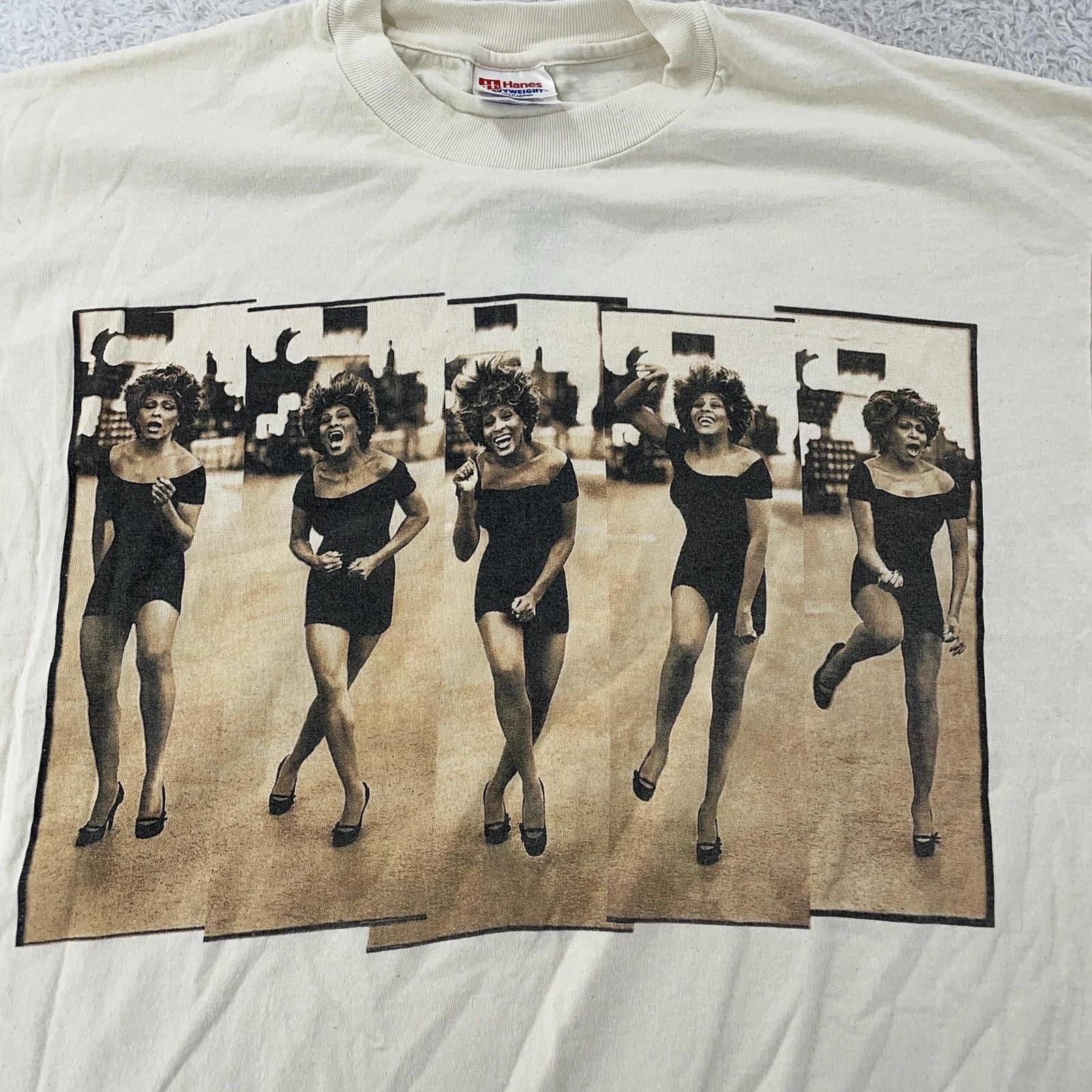 Vintage 90s Tina Turner Concert Shirt Mens XL Wildest Dreams Tour R&B Hanes Tee L