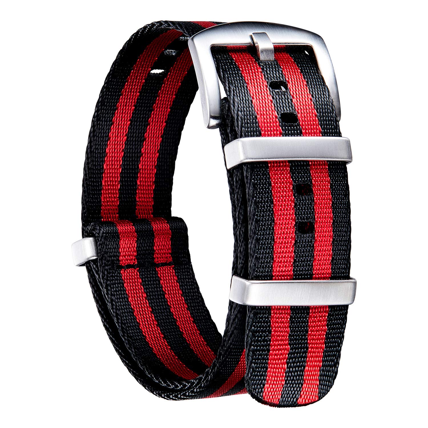 

BINLUN Watch Strap, Thick, G10, Premium, Ballistic Nylon, Multi Color, Replacement Watch Band, Stainless