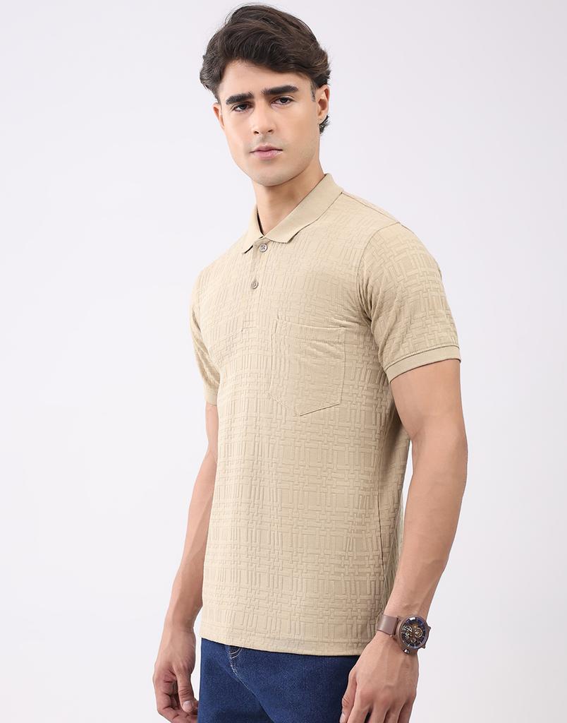 MONTE CARLO Men's Collar Half Sleeve T-Shirt