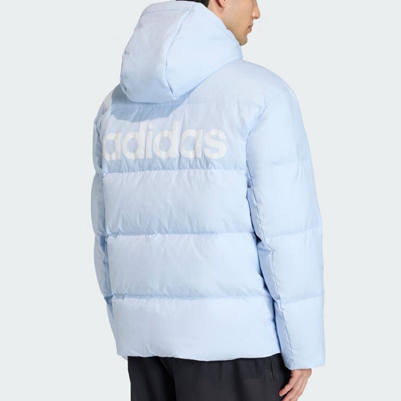 Adidas Water-Resistant Zipper Sports Warm Hooded Long Sleeve Down Jacket Unisex Jacket KS6486