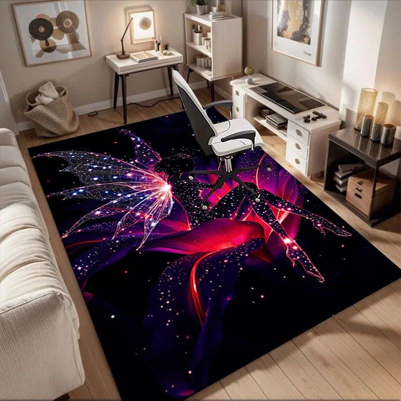 

Enchanted Fairy Wings Fantasy Costume Accessory Office Mat Home Decor Office Desk Chair Rugs Chair Carpet for office Chair Mat Gift For Hal 60cm by 90cm