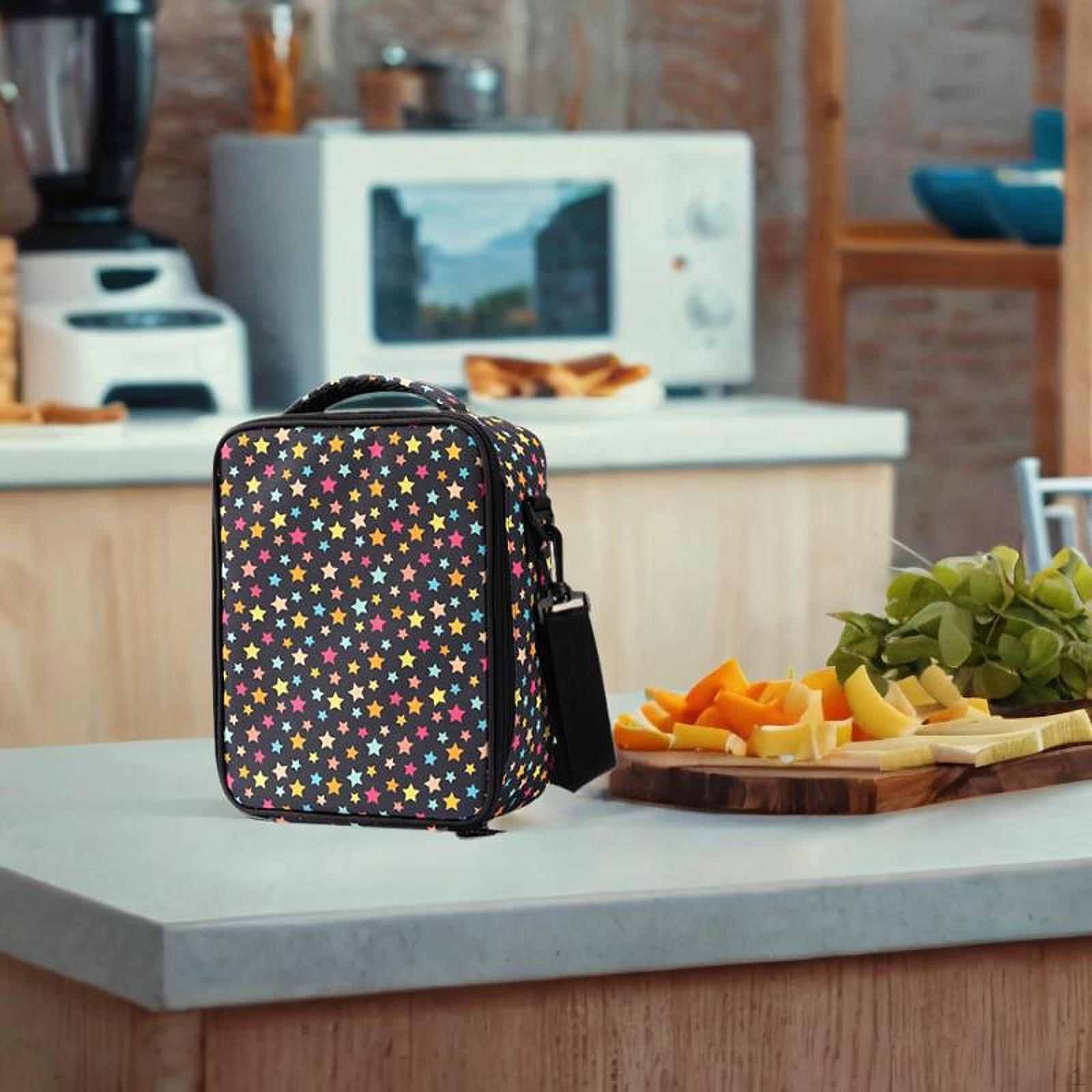 

Insulated Lunch Box Food Container Organizer Reusable Portable Cold Thermal Bag Handbag for Five Pointed Star