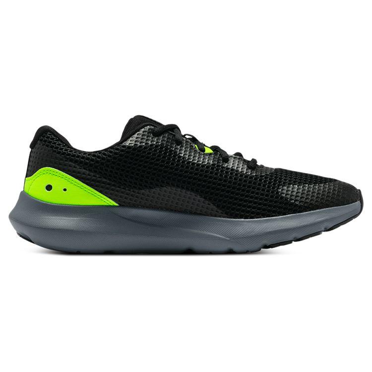 Under Armour Surge 3 Men's Black Green Running Shoes 3024883-003