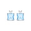 Earrings - LUXENTER - Bashu - 925 Sterling Silver - Aquamarine Cubic Zirconia - Rhodium Plated