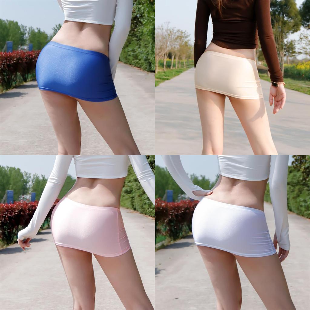 Einfarbiger High-Stretch Bodycon-Rock für Sommer-Mode und täglichen Gebrauch