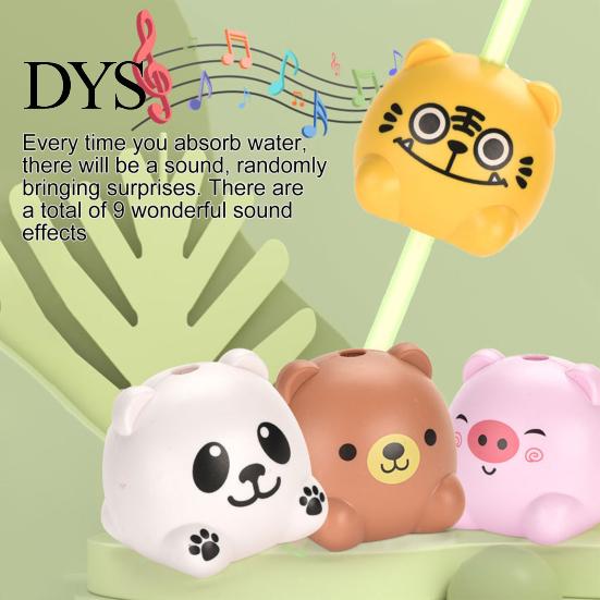 Cartoon Animal Straw 1 Set Sound for Kids Cute Topper Baby Bottle Funny Party Favors Reusable Fun Drinking Straws That Make Sounds Birthday Water