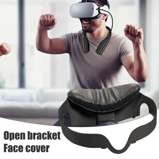 VR Headset Face Pad for Meta Quest 3 Faux Leather Breathable Virtual Reality Glasses Face Cushion Cover Replacement Parts Accessories