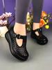 Women's Summer New Leather Platform Casual Shoes Hollow Sandals