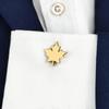 2Pcs Maple Leaf Cufflinks Business French Armband Shirt Sleeve Holder  for Women Men