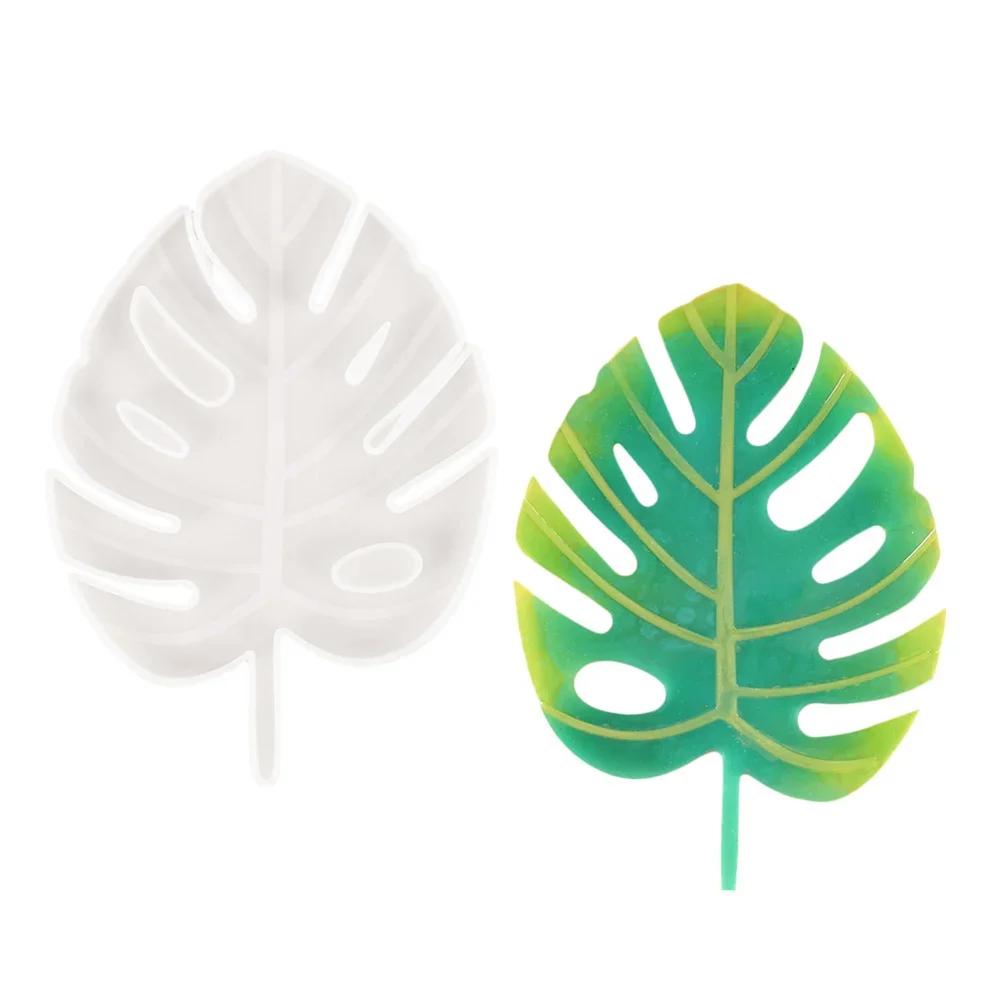 Silicone Molds Monstera Leaf for DIY Cement Plaster Coaster Tray Making Supplies Home Decor Display Plate Resin Cup Mat Mould