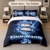 Custom Bedding Set BIRMINGHAM CITY Football Pattern, Print Name Text 1 Duvet Cover Plus 2 Pillowcases Home Textile