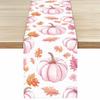 Thanksgiving Pumpkins Autumn Leaf Polyester Table Runners Wedding Decoration Durable Kitchen Dining Table Runners Party Supplies