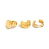 Ingemark 3Pcs/Set Retro Unique Smooth Curved Water Drop Open Rings For Women 2026 Trendy Gold Color Finger Rings Wedding Jewelry