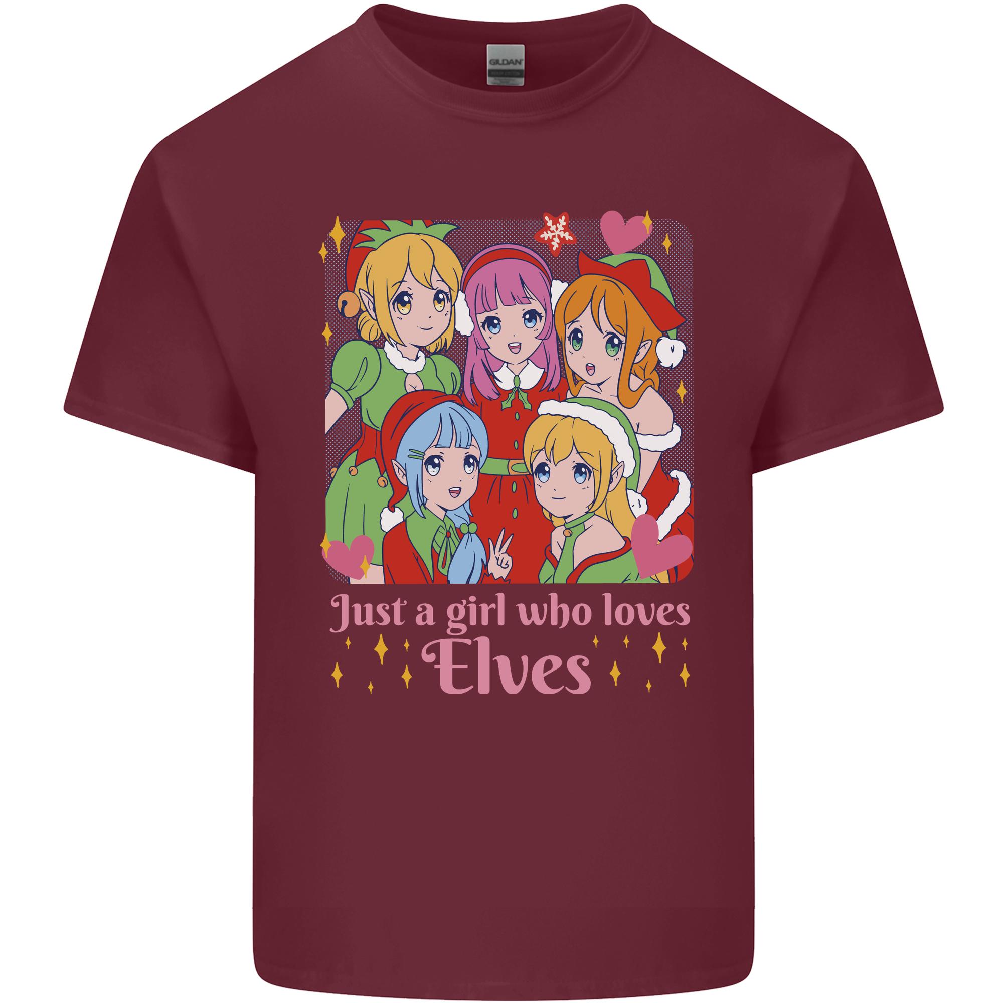 A Girl Who Loves Elves Christmas Anime Xmas Unisexs Light Cotton TShirt S
