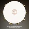MEINL Percussion Traditional Goat-Skin Wood Tambourine with Brass Jingles, 1-Row, TAH1B-AB