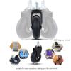 5PCS PU Rubber Caster 2.5 inch/ 3 inch Rotatable Caster Durable Universal Wheel  Home Office Chair