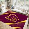 Brisbane Broncos Design Crystal Velvet Carpet Cozy Non?Slip Printed Rug For Bedroom Living Room Entrance
