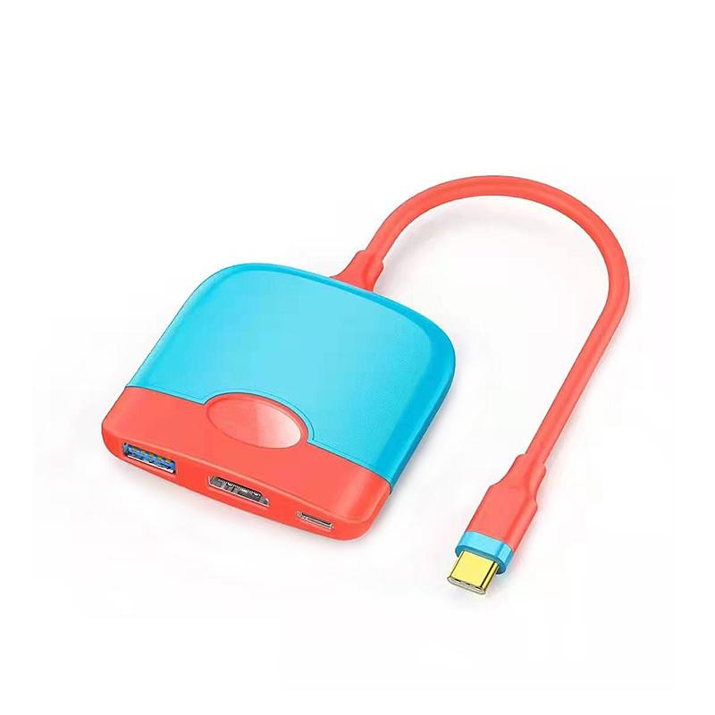

Portable TV Docking Station HD Multimedia Interface Adapter Hub Dock 100W HD 3 in 1 for Nintendo Switch for Transferring Files