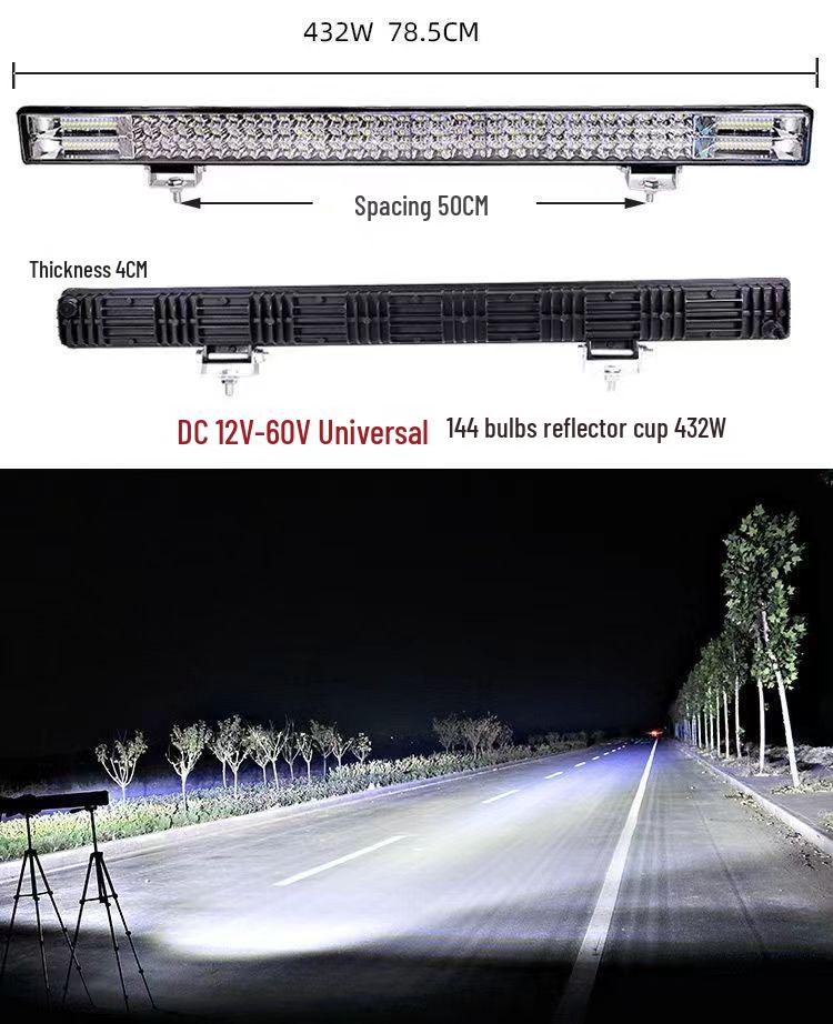 Compatible LED Strip, Headlight & Spotlight for 12V/24V Vehicles - Ideal for Cars & Trucks