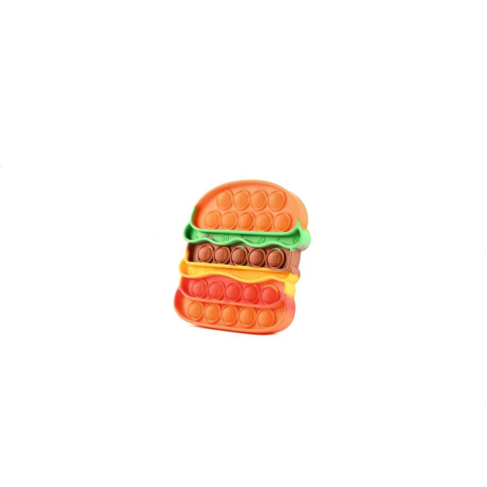 Pop It Fidget Toy Set Burger and Ice Cream Silicone Push Bubble Sensory Stress Relief