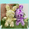 Colorful Plush Rabbit Keychain Cute Cartoon Stuffed Animal Doll 15cm Gift For Kids