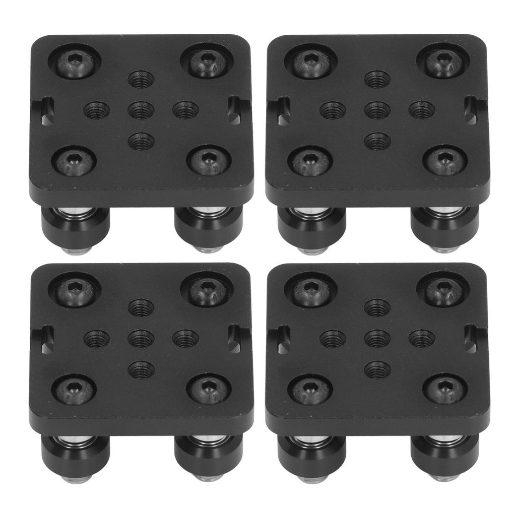 4Pcs V Rad Platte Kleine Nut Slot Gantry Stange Aluminium Legierung CNC 3D Drucker Teile Schwarz
