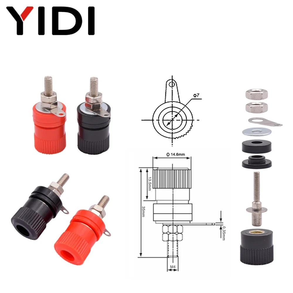 5 Pairs 10pcs Audio Sound Amplifier Speaker Binding Post Banana Plug 4mm Adapt Jack Socket Red Black Terminal Test Connector