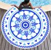 Mikrofaser Marmor Abstraktes Muster Strandtuch Rund Groß Aquarell Treibsand Yoga Handtuch Mit Quaste Strandmatte Decke Abdeckung