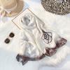Silky  Scarf Color Contrast Satin Scarf Flower Printed Sunscreen Mid-length Scarf
