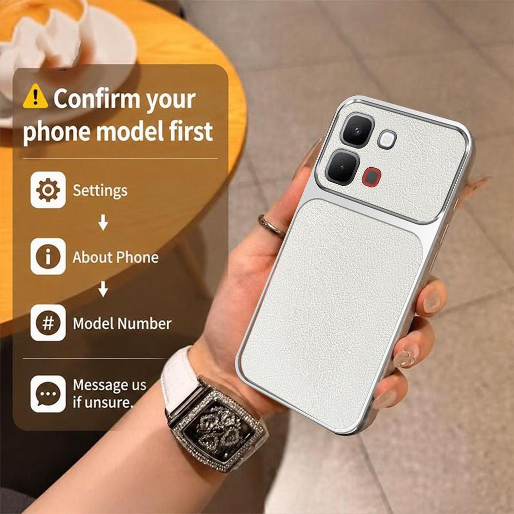 Coque pour Infinix NOTE Edge Transform to 17 Series Design Coque en Cuir de Luxe avec Cache Fenêtre Grande Caméra