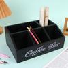 Eine Boutique-Kaffeeaufbewahrungsbox | Klassischer mehrzweckiger Holzorganisator für Kaffeezubehör, Regalkörbe
