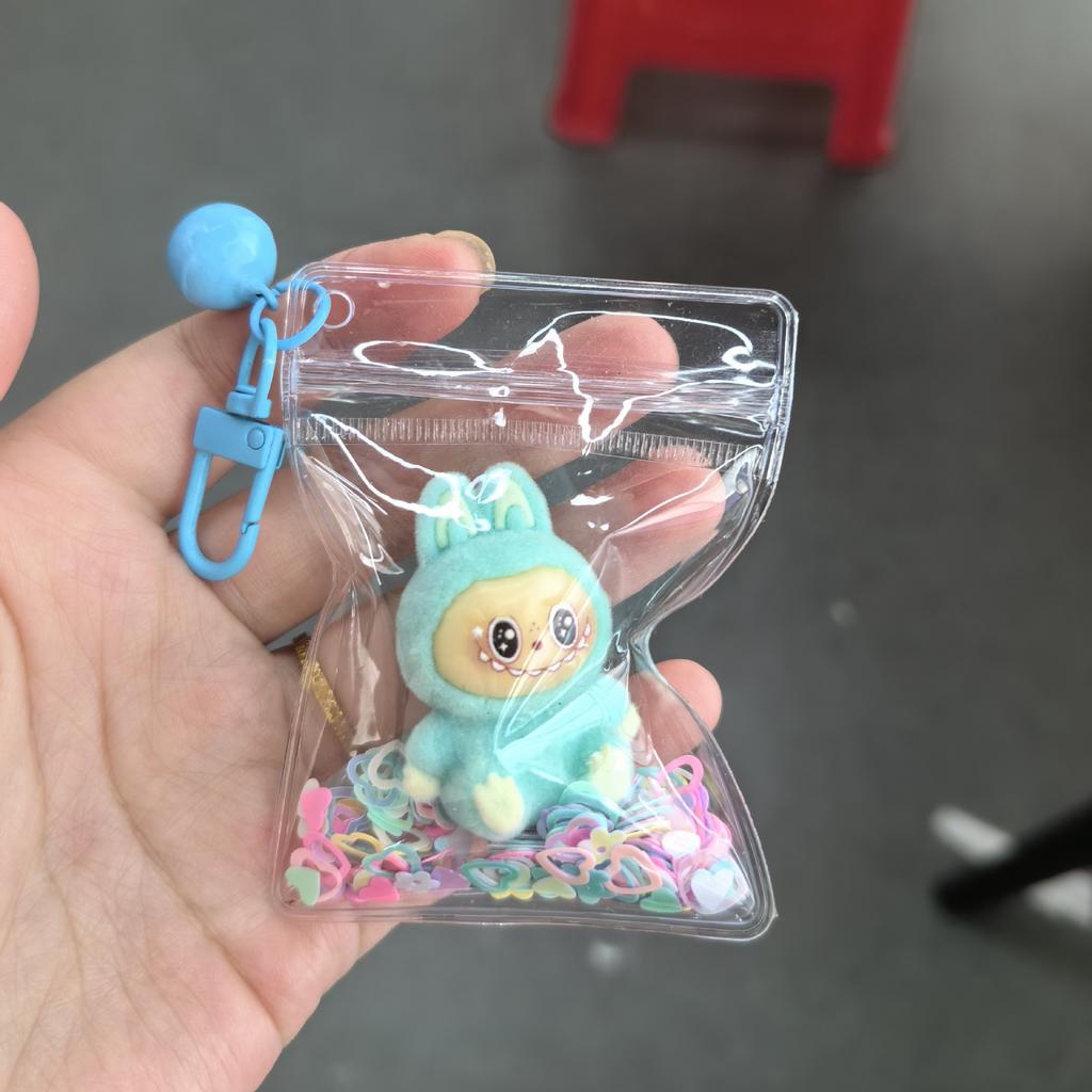 1 Labubu Bunny Keychain, Small Figurine, Bag Decoration, Creative Pocket Pendant