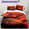3pcs Custom Name Basketball Bedding Set Duvet Cover Closure Includes 1 Duvet Cover & 2 Pillowcases, Soft and Comfortable for All Seasons.